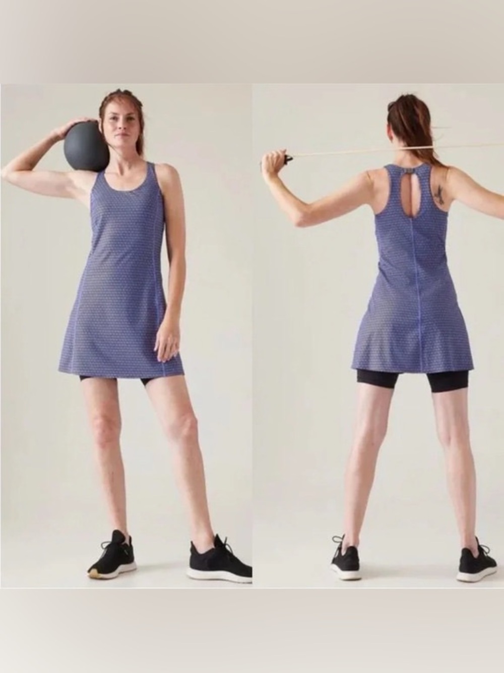 Athleta Purple Sleeveless A-Line Athletic Dress NWT